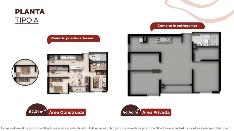 TIPO A, 52.31 M2