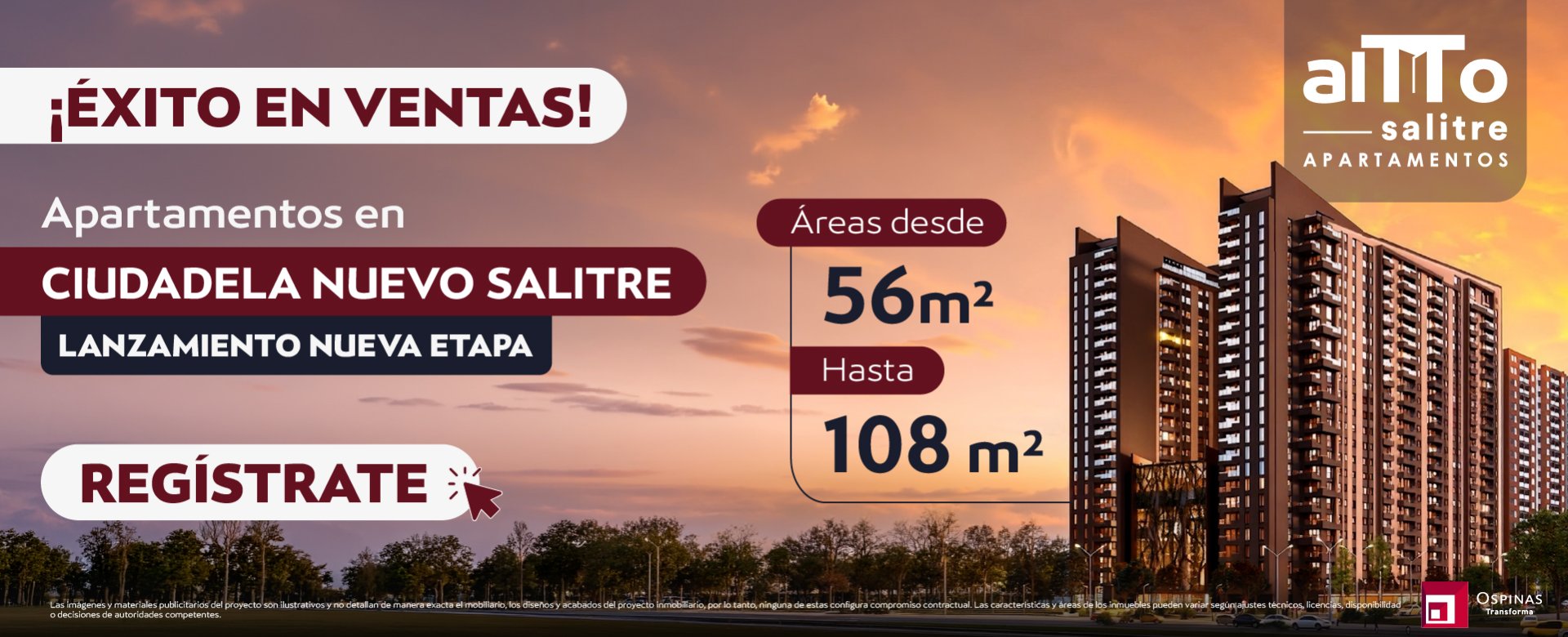 Altto Salitre, NO VIS, con acabados,