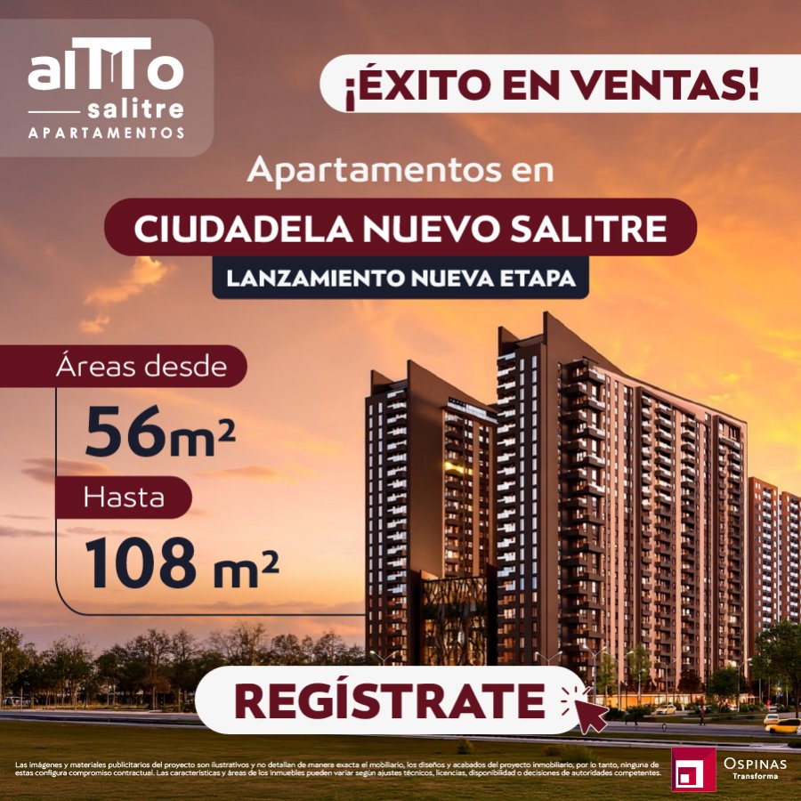 Altto Salitre, NO VIS, con acabados,