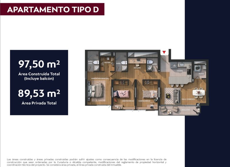 Tipo D Et3, 97,50 m2