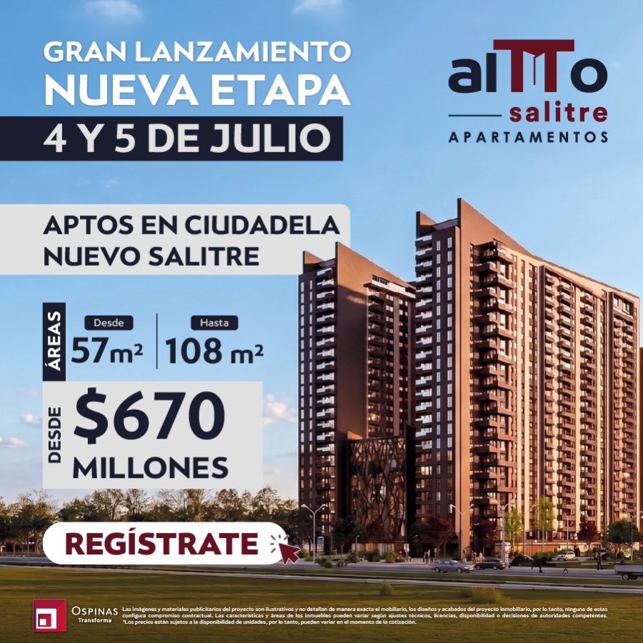 Altto Salitre, NO VIS, con acabados,